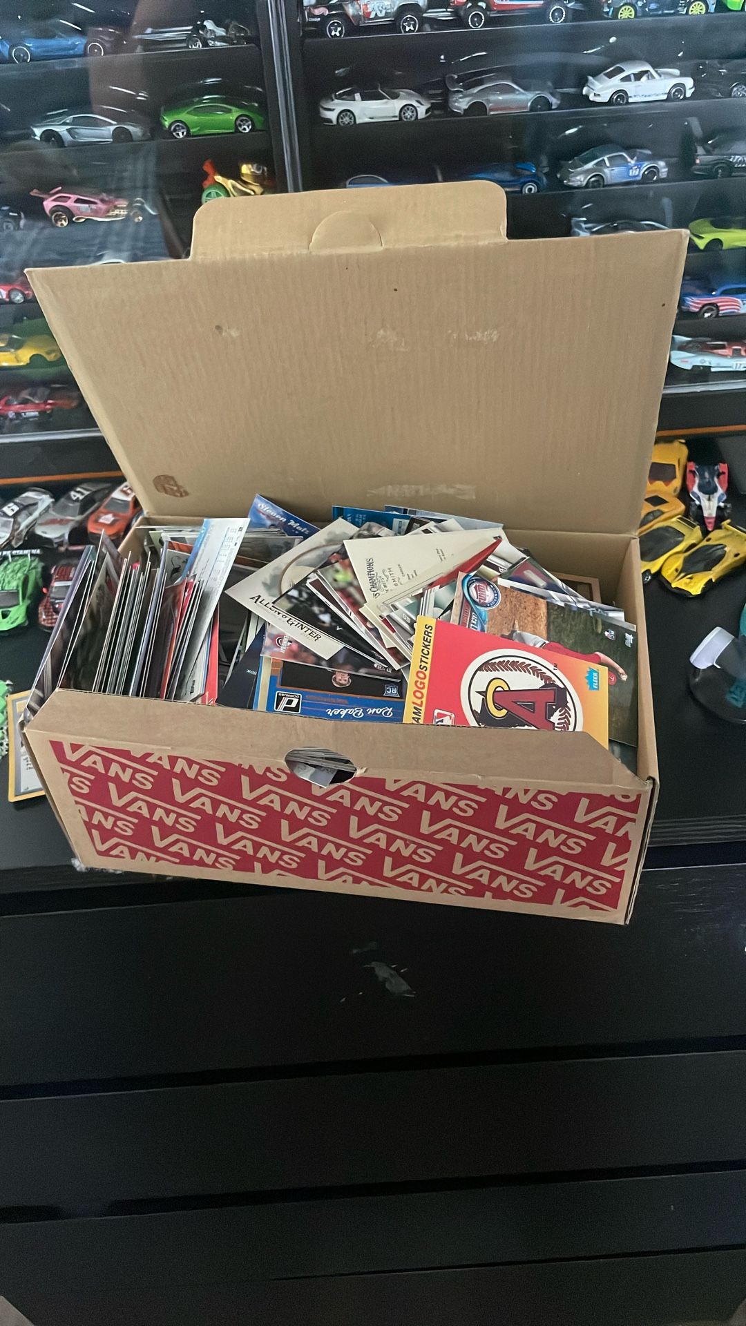 Random Assortment Of Baseball Cards, Football Cards In Basketball