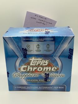 2025/2026 Topps Chrome Sapphire UEFA Club Competition