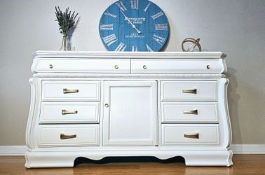 Solid Wood White Dresser