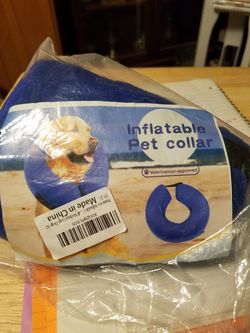 Inflatable pet collar