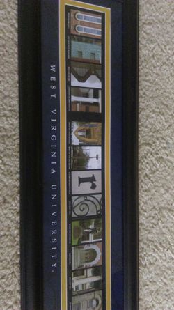 WVU West Virginia University wall art