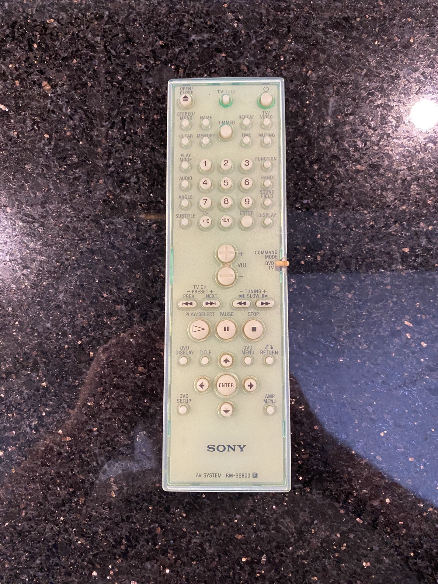 Sony RM-SS800 A/V System Glow In Dark Remote Control for Sony Home Theater
