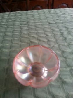 Fenton Velva Rose stretch iridescent bowl