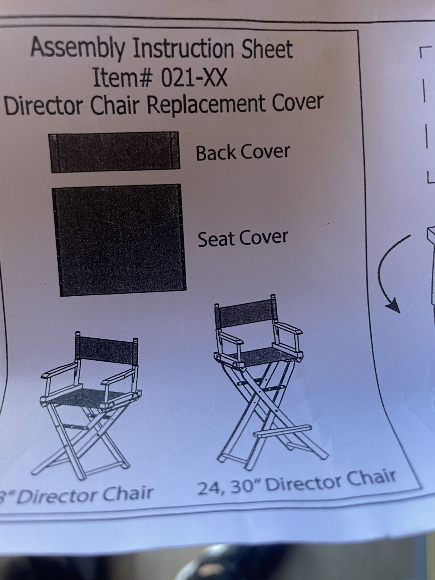 Director Chair White Cover