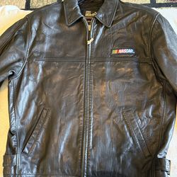 Vintage NASCAR Men’s Leather Jacket Large