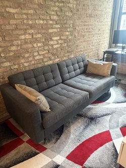 Modern IKEA MORABO Couch/Sofa – Dark Gray – Includes Pillows