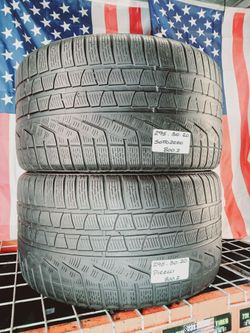 ✔️ Set of 2 Used Tires 295/30ZR20 PIRELLI SOTTOZERO PERFORMANCE LOW PROFILE 295 30 20