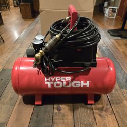 Hyper Tough Air Compressor 0100313A with hose, like new