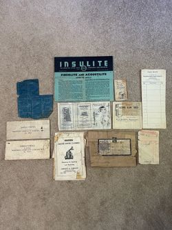 Antique Building Trades Related Paperwork