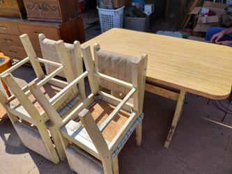 Dining table and chairs