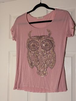Pink Shirt W/Owl