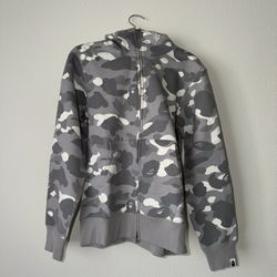 Bape City Camo Shark Full Zip Hoodie Size S