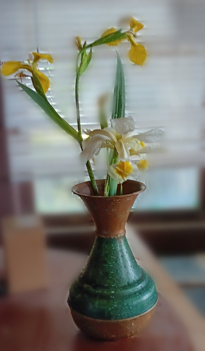 Vintage Antiqued Copper Vase