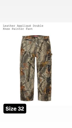 Supreme FW26’ week 4 Size 32 Leather Appliqué Double Knee Painter Pant Realtree Hardwoods Camo