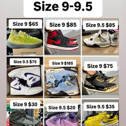 Jordan’s Nikes & more size 9 & 9.5 cheap
