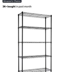 5 Shelf Wire Rack (s) chrome and black 