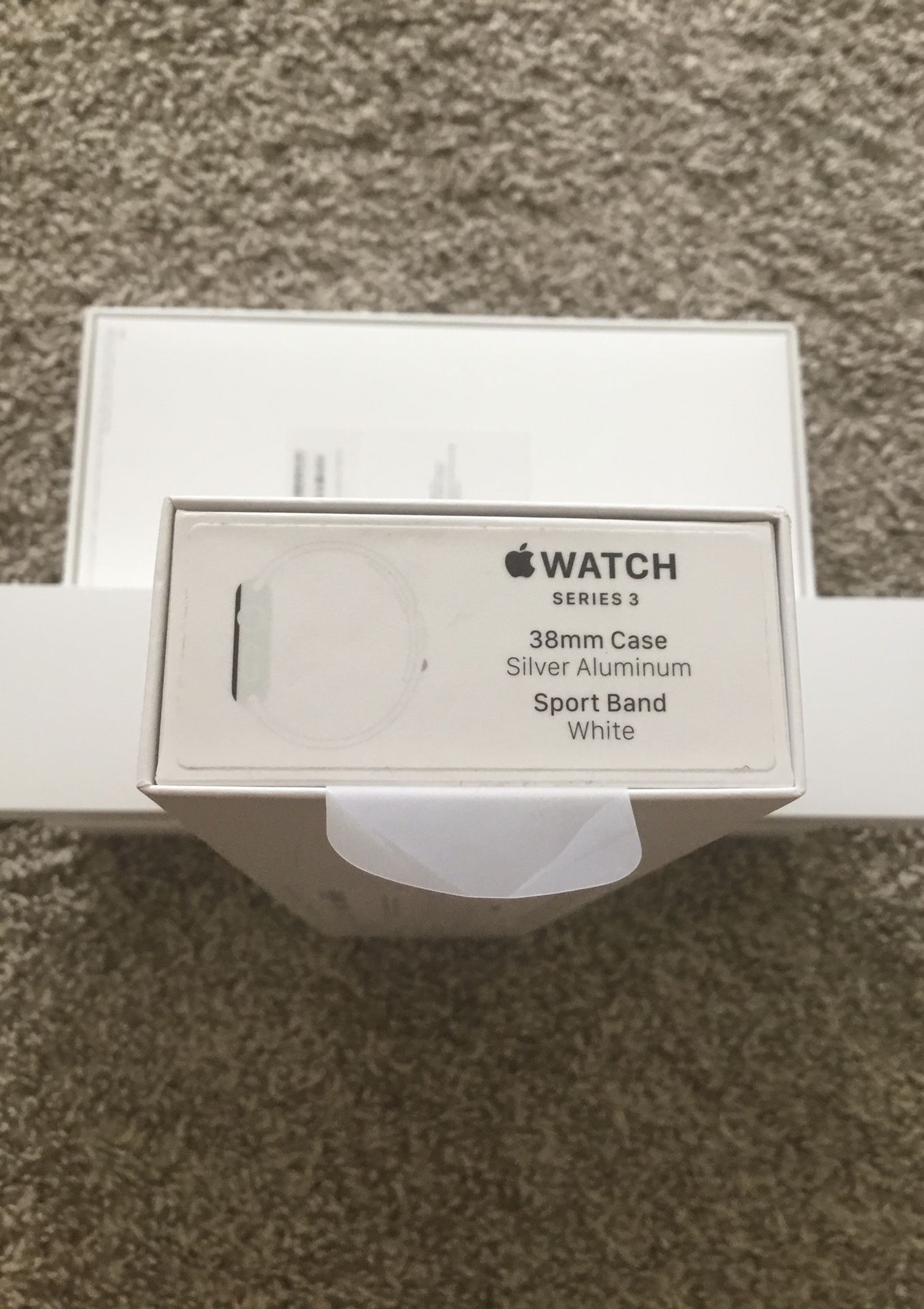 Apple Watch series 3 38mm silver aluminum BOX ONLY