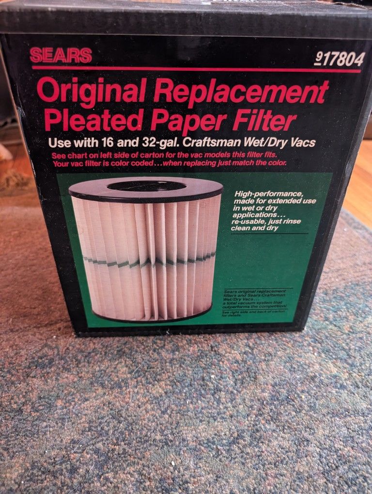Wet/Dry Vac Filter 