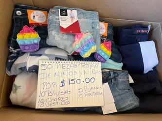 Caja de ropa para niñas y niños son 50 piezas para empezar tu negocio