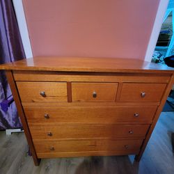 Solid Wood Dresser 6 Drawers 