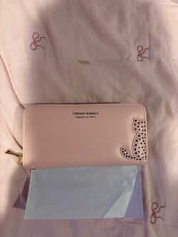 Forever Romance TEAYY Pink Cat Zip Wallet