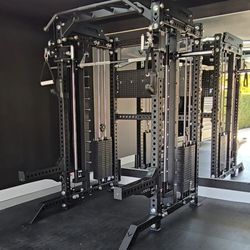 Vesta Pro Series 3in1 Squat Rack | 400lb Weight Stack | Front Smith Barbell | Commercial Grade | Adjustable Pulley System | FREE DELIVERY🚚 