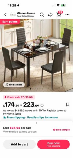Juego de Comedor de 4 sillas