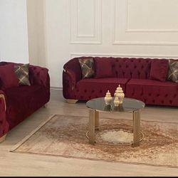 Lupino Velvet Sofa & Loveseat Brand New ,Free delivery 