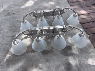 Brushed nickel vanity lights