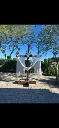 Wooden Cross with base for garden