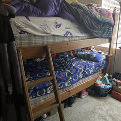 Twin Wood Bunk Beds 