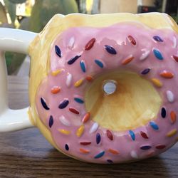 Ceramic Donut Mug Pink