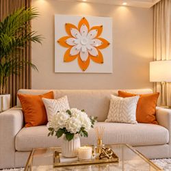 Handmade 3D Flower Wall Art – 24 × 24 inches