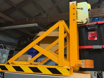 Yellow Steel Truss Bracket with Warning Striping