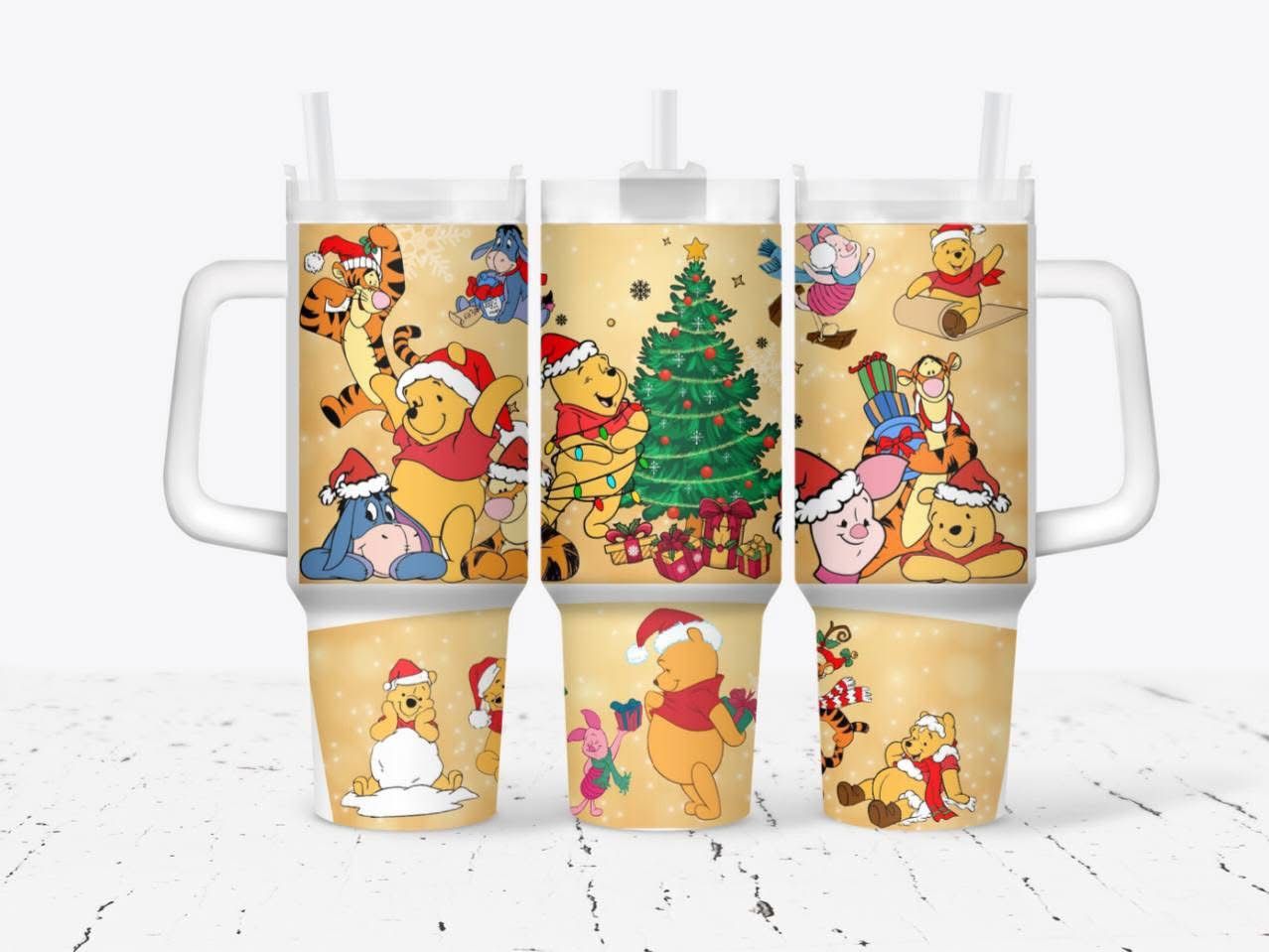 Winnie The Pooh Christmas 40oz Tumbler