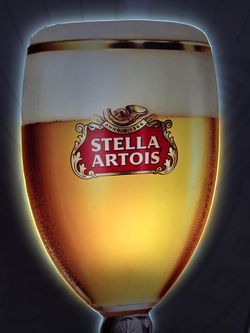 Mancave, Antique,Beer Cave, Room, Event, Bar Stella Artois Light Up Beer Sign with StandMancave, Beer Cave, Event, Bar Stella Artois Light Up Beer Sig