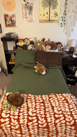 Wooden twin bed frame