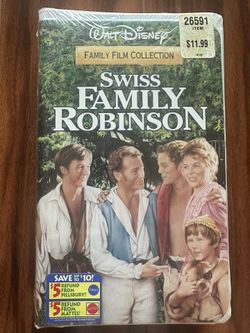 Walt Disney Swiss Family Robinson VHS Tape Clamshell Sealed Vintage 80s Movie