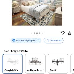  Vintage Sturdy Queen Size Metal Bed Frame