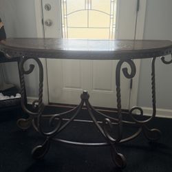 Rot iron entry way tables