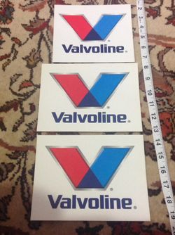 Vintage Valvoline sticker Decals lot of 3