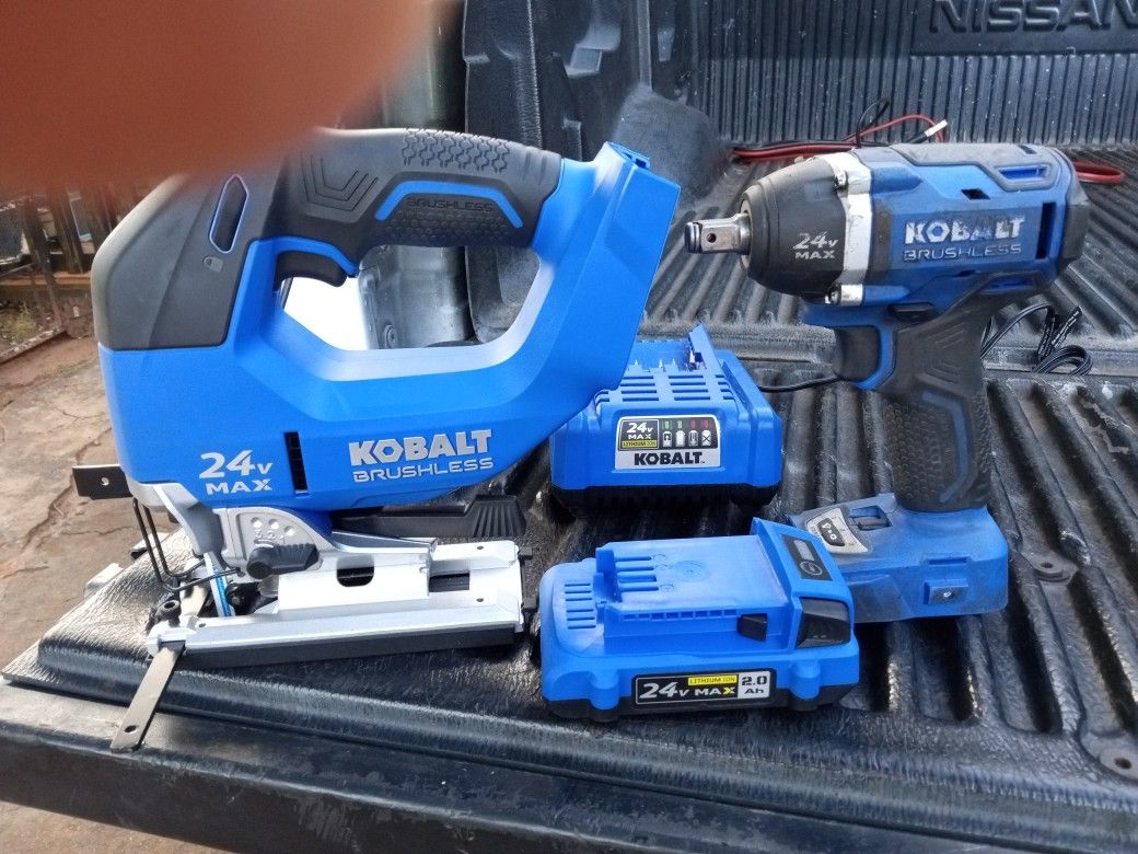 24 Volt Kobalt Max Jigsaw And 1/2 Drive Impact