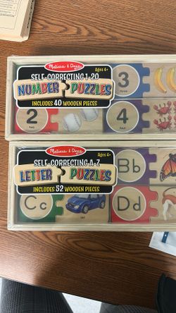 New Puzzles Melissa And Doug Number Puzzles And Letter Puzzles
