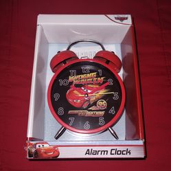 NEW Disney cars lightning McQueen alarm bell clock