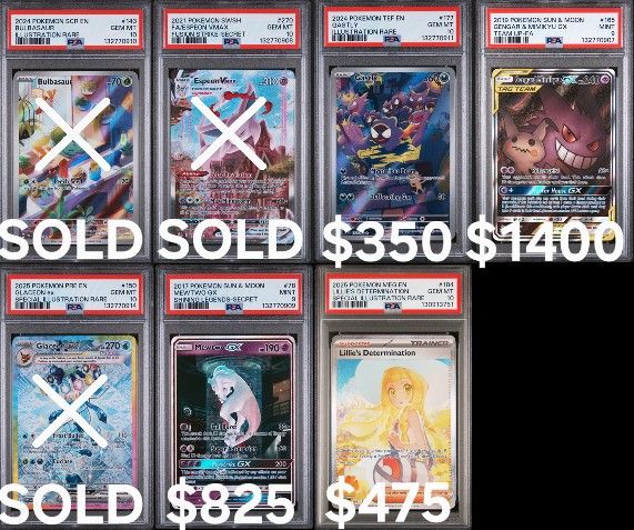 Pokémon PSA 10 GEM MINT SLABS