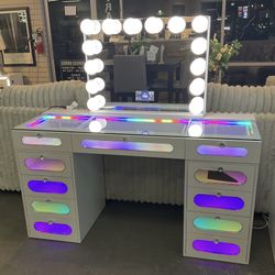 Priced To Sell   Vanitii With Lights, Bluetooth And Jewelry Holders 