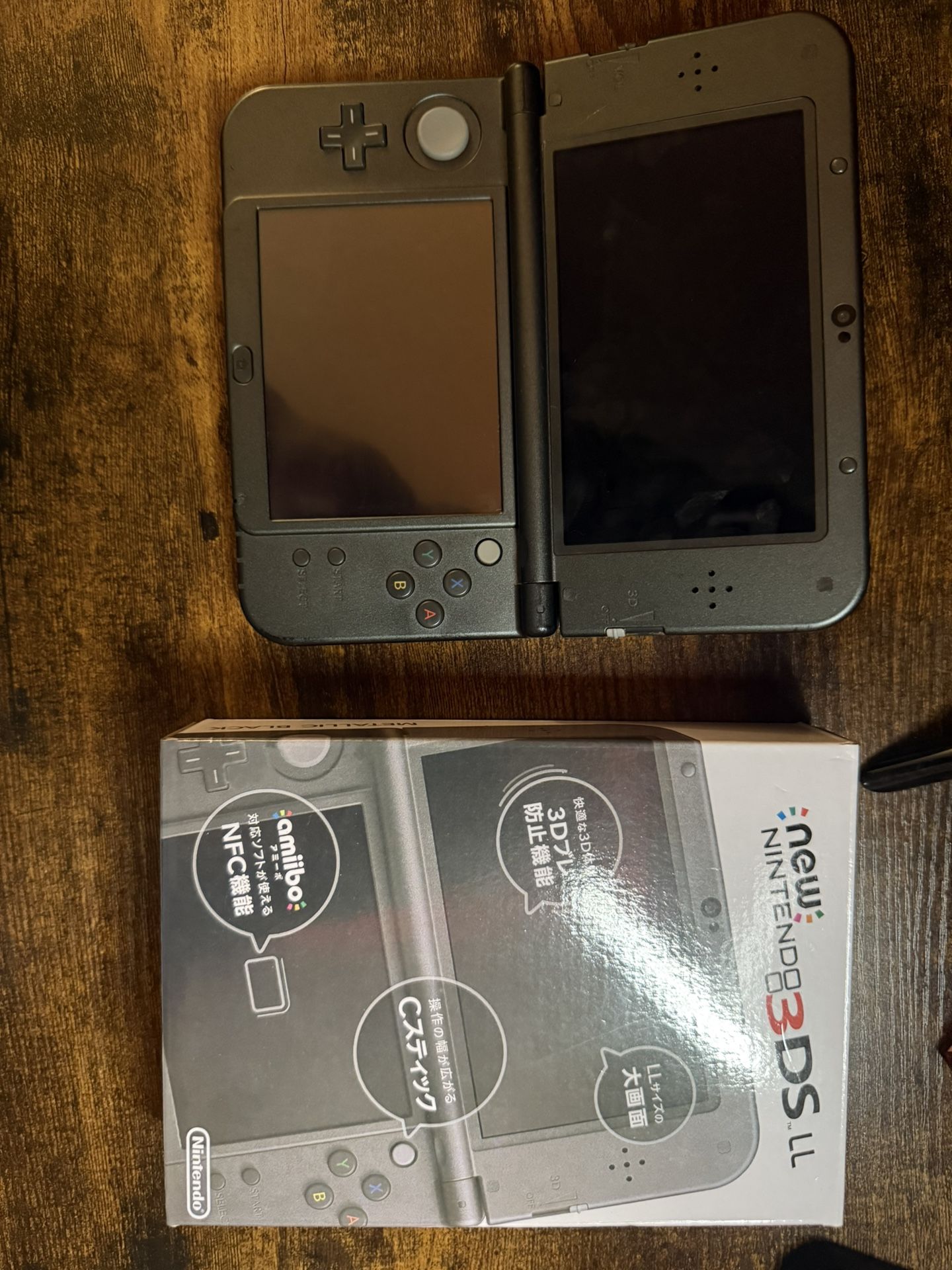 New 3DS XL/LL Dual IPS Metallic Black With Box
