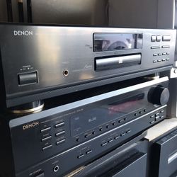 Denon Stereo Receiver  And Denon Disc Player 