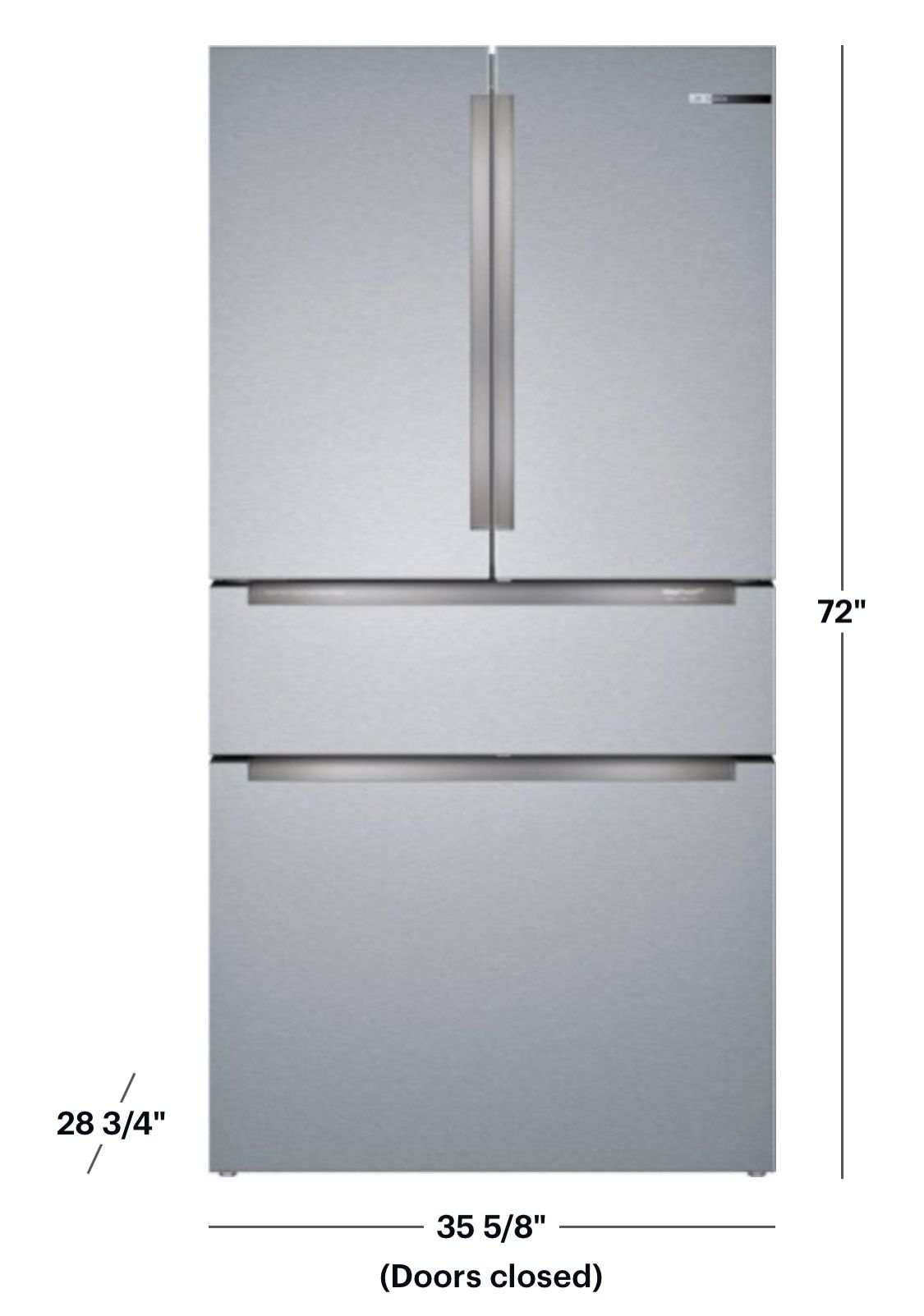 ❄️NEW Bosch 800 Series 20.5 Cu.Ft 4-Door French Door Counter-Depth  Refrigerator Stainless B36CL80EN
