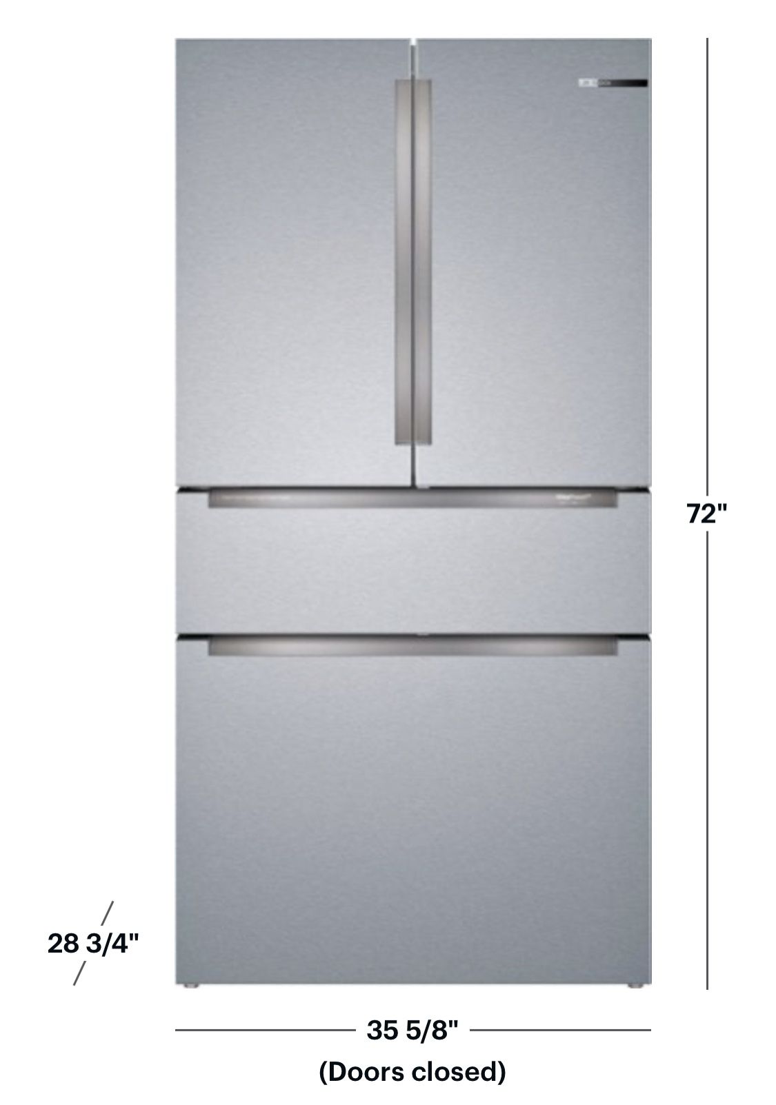 ❄️NEW Bosch 800 Series 20.5 Cu.Ft 4-Door French Door Counter-Depth Refrigerator Stainless B36CL80EN
